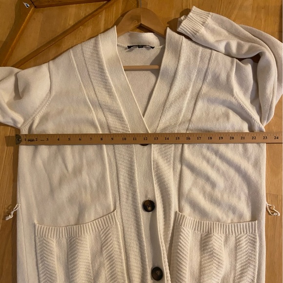 Toccin Long Cardigan Sweater Women XSmall Textured Oversized Slouchy Button Down - Picture 2 of 12